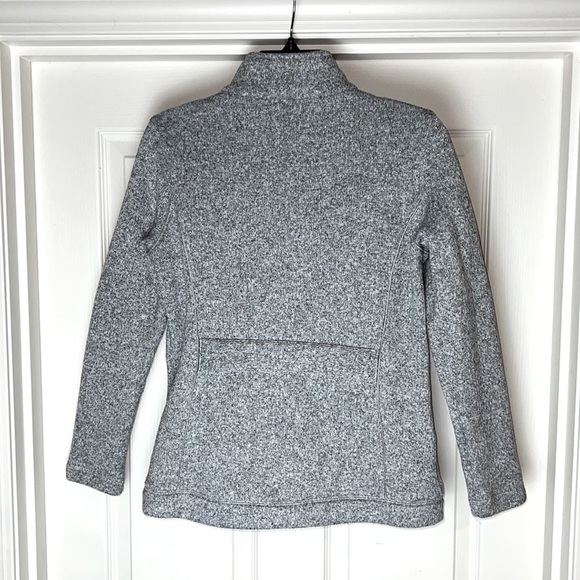 T by Talbots Gray Textured Terry Fleece Zip Up Jacket - Size P (Small) - Picture 3 of 12